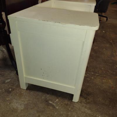 Vintage Art Deco Two Tone Vanity Table with Mirror
