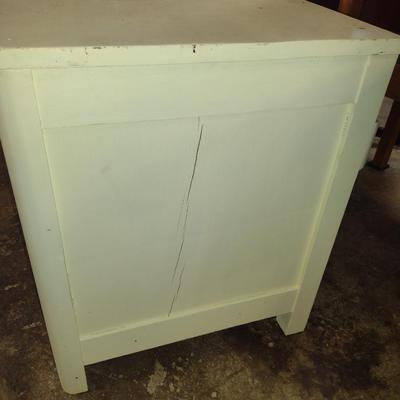 Vintage Art Deco Two Tone Vanity Table with Mirror