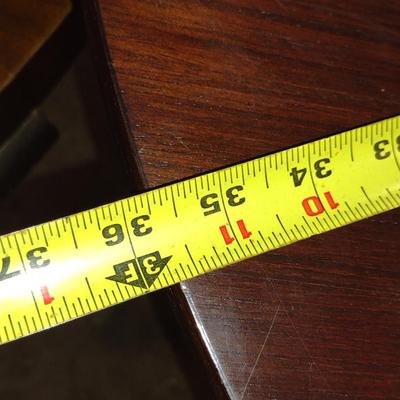 Herman Miller Wood Grain Veneer Table with Metal Base- Approx 35 3/4" in Diameter, 29" Tall