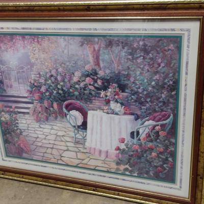 Framed Tea Time Art Print- Approx 31" x 26"