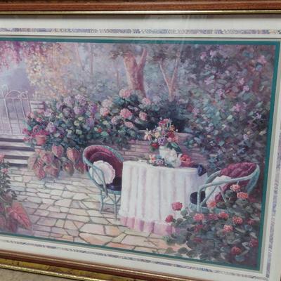 Framed Tea Time Art Print- Approx 31" x 26"