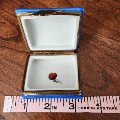 Eximious Peint Main Limoges France Giono Siamese Cat Trinket Box