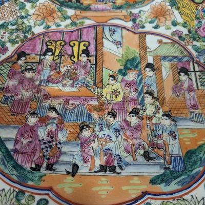 Large Chinese Porcelain Charger Marked
