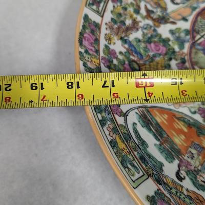 Large Chinese Porcelain Charger Marked