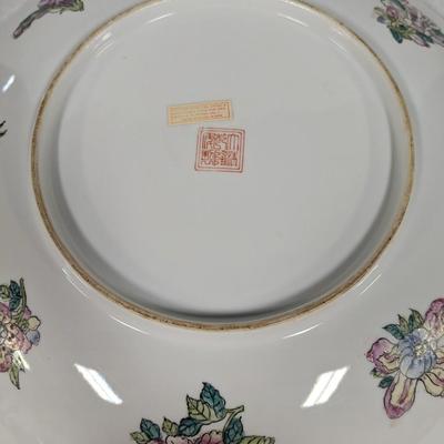 Large Chinese Porcelain Charger Marked