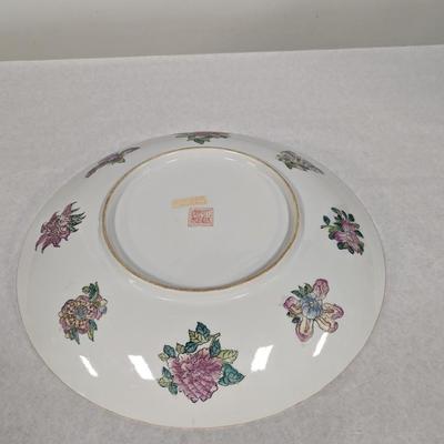 Large Chinese Porcelain Charger Marked