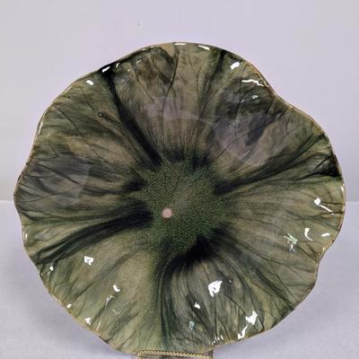 Approx 13 1/2" Glazed Ceramic Lily Pad