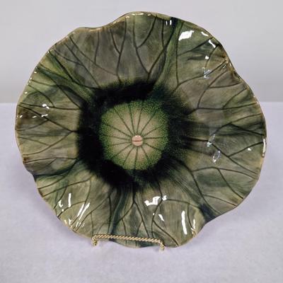 Approx 11" Glazed Ceramic Lily Pad