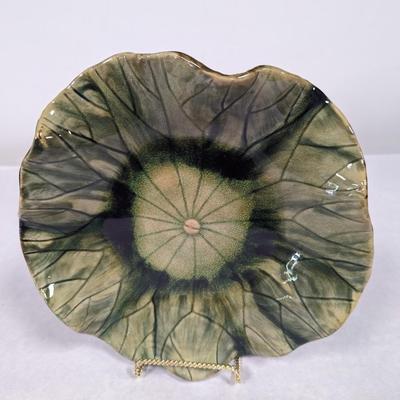 Approx 11" Glazed Ceramic Lily Pad