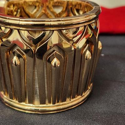 Cartier Wide 18 kt Gold Pharaon Cuff Bangle Bracelet