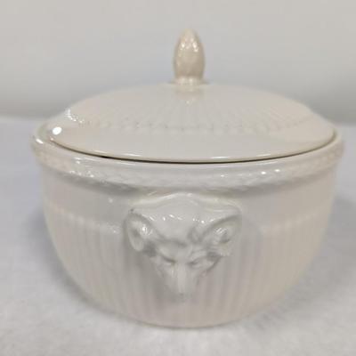 Vintage Wedgewood EDME Ram Head Handled Lidded Tureen Covered Bowl
