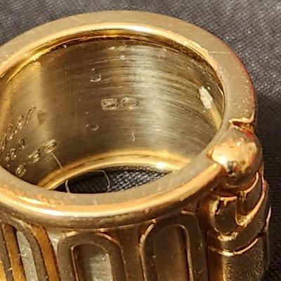 Cartier 18kt Gold Scarab Ring Size 5 1/2 50 16MM w box