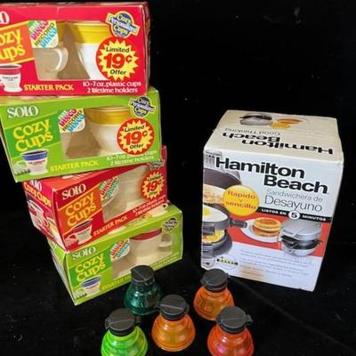 ELECTRIC SANDWICH MAKER AND NEW COZY CUPS