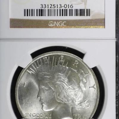 1923 Peace dollar MS 66+ Silver U S COIN
