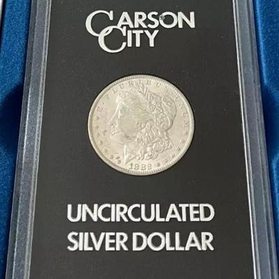 1882 CARSON CITY MORGAN W/ Box and COA silver U S 1$