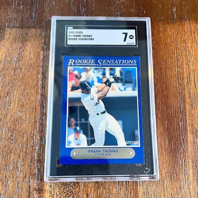 1992 Fleer Frank Thomas Rookie Sensation Card