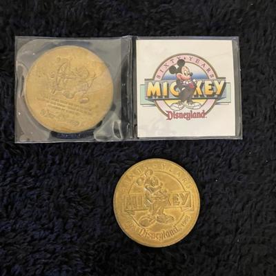 Disneyland 60 Years 1928 - 1988 Mickey Mouse Numbered Commemorative Coins Rare