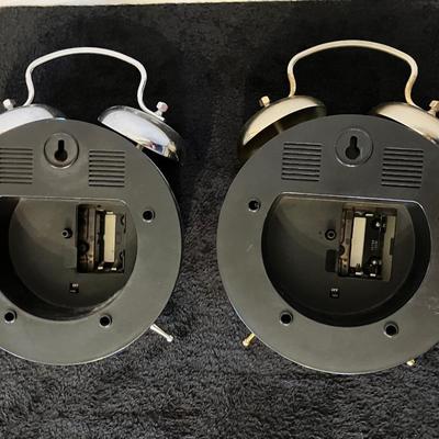 Pair of Lorus Quartz- Walt Disney Alarm Clocks Donald Duck and Mickey Mouse 12”w x 8”h