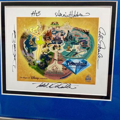 Rare Cel Art & Pin Disneyland Diamond Celebration Limited Edition Autographed Disney 60 Year Theme Park Anniversary