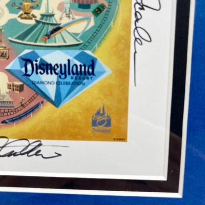 Rare Cel Art & Pin Disneyland Diamond Celebration Limited Edition Autographed Disney 60 Year Theme Park Anniversary
