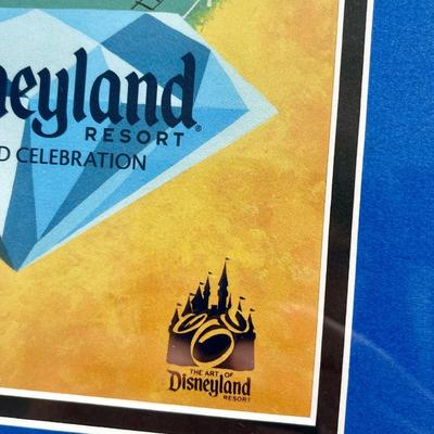 Rare Cel Art & Pin Disneyland Diamond Celebration Limited Edition Autographed Disney 60 Year Theme Park Anniversary