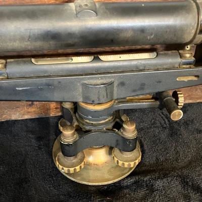 Vintage Warren-Knight Surveyors Level with Wooden Box