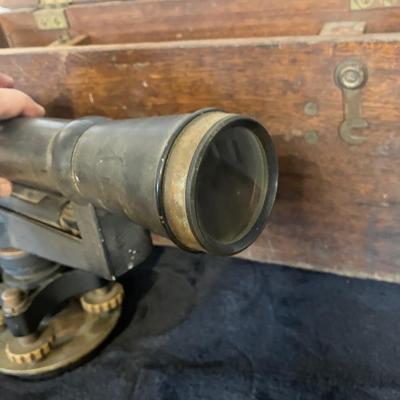 Vintage Warren-Knight Surveyors Level with Wooden Box