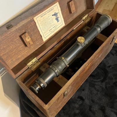 Vintage Warren-Knight Surveyors Level with Wooden Box