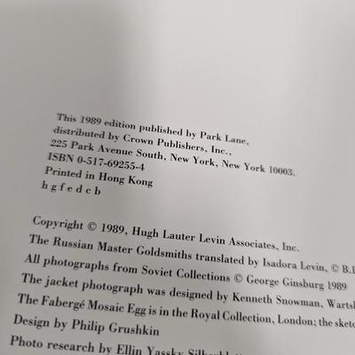 1989 Faberge And The Russian Master Goldsmiths Book