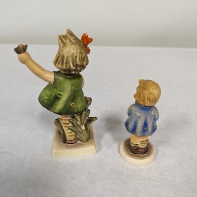 Goebel Hummel Figurine Spring Cheer & Girl With Flowers West Germany