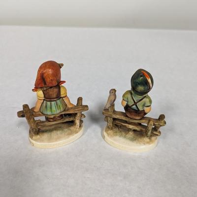 Goebel Hummel Figurines Boy & Girl Wayside Harmony & Just Resting West Germany