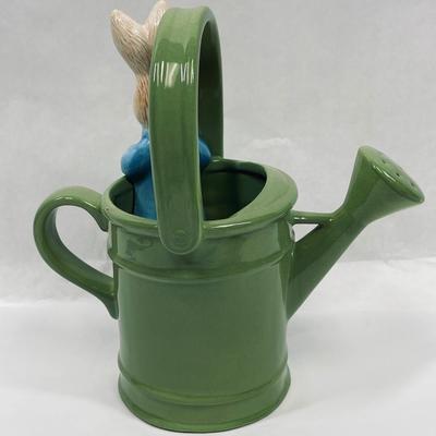 Royal Doulton Beatrix Potter Peter Rabbit inside of green Watering Can