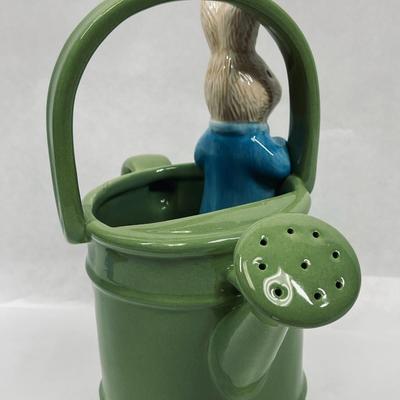 Royal Doulton Beatrix Potter Peter Rabbit inside of green Watering Can