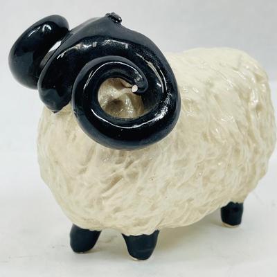 Ram figurine, sheep figurine, animals figurine, pottery figurine, farm animals figurine