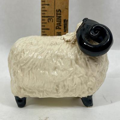 Ram figurine, sheep figurine, animals figurine, pottery figurine, farm animals figurine