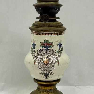 Antique Ceramic Oil Lamp