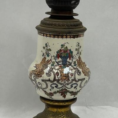 Antique Ceramic Oil Lamp