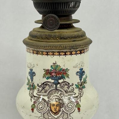 Antique Ceramic Oil Lamp
