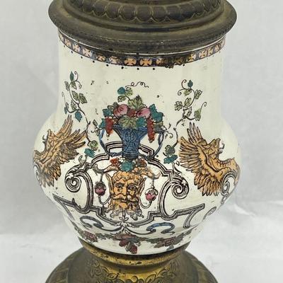 Antique Ceramic Oil Lamp