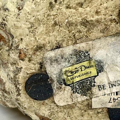 Two Brutalist Heart shaped concrete vases