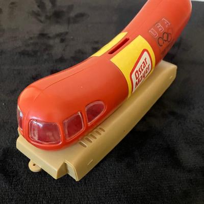 1990 Vintage Oscar Mayer Weiner Mobile Bank Piggy Coin Rolling Clean - NICE