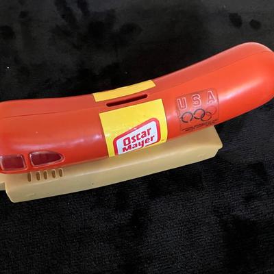 1990 Vintage Oscar Mayer Weiner Mobile Bank Piggy Coin Rolling Clean - NICE