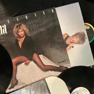 Vintage Rock and Roll Record Album Collection with Top Gun