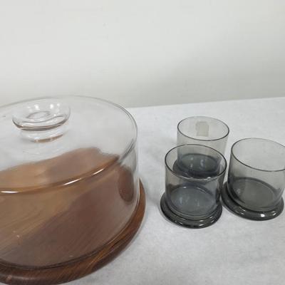 Kitchen Items Cake Cover Smokey Gray Glasses