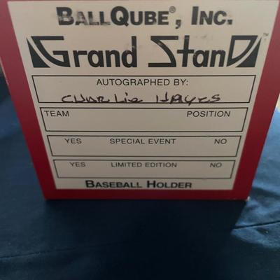 AUTOGRAPHED BASEBALL CHARLIE HAYES #14