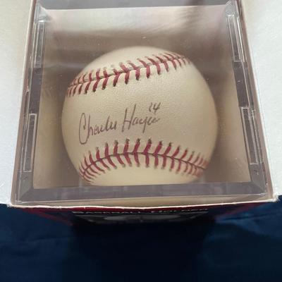 AUTOGRAPHED BASEBALL CHARLIE HAYES #14
