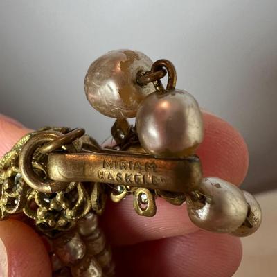 Lot Vintage Necklaces - Miriam Haskell, Aurora Borealis, Glass