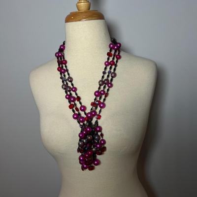 Lot Vintage Necklaces - Miriam Haskell, Aurora Borealis, Glass