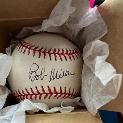 AUTOGRAPHED BASEBALL BOB MILLER