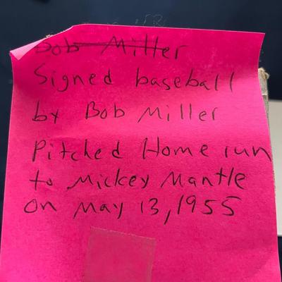 AUTOGRAPHED BASEBALL BOB MILLER